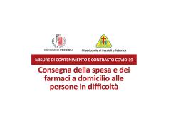 Consegna della spesa e dei farmaci a domicilio alle persone in difficoltà